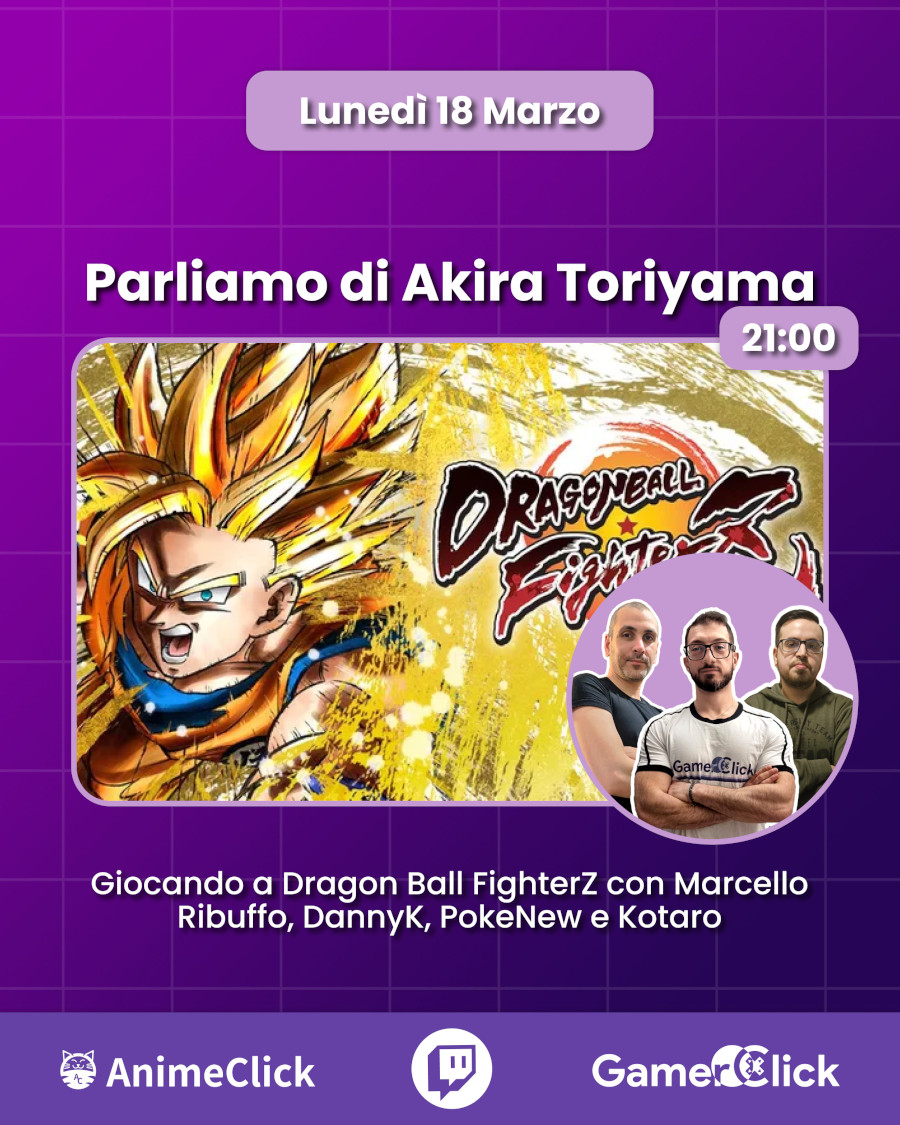 AnimeClick e GamerClick uniscono le forze su Twitch: programma dal 18 al 24 marzo AnimeClick e GamerClick uniscono le forze su Twitch: programma dal 18 al 24 marzo
